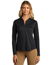 Greg Norman WNS8K464 Women 's  Play Dry Tulip Neck  1/4-Zip at GotApparel