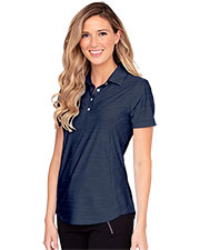 Greg Norman WNS9K478 Women 's  Play Dry Heather Solid Polo at GotApparel