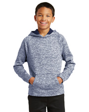 Sport-Tek® YST225 Youth PosiCharge® Electric Heather Fleece Hooded Pullover at GotApparel