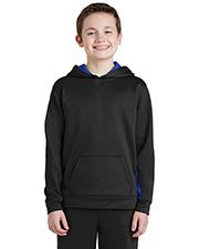 Sport-Tek® YST235 Boys Fleece Colorblock Hooded Pullover at GotApparel