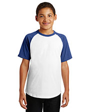 Sport-Tek® YT201 Boys Short-Sleeve Colorblock Raglan Jersey at GotApparel