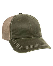 Outdoor Cap HPD-610M  Weathered Cotton Solid Mesh Back Cap at GotApparel