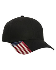 Outdoor Cap USA-300  Twill Hat With Flag Visor at GotApparel