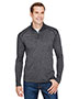 A4 N4010 Mens 4.3 oz Tonal Space-Dye Quarter-Zip