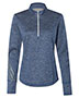 Adidas A285 Women 's Brushed Terry Heathered Quarter-Zip Pullover