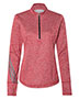 Adidas A285 Women 's Brushed Terry Heathered Quarter-Zip Pullover