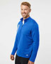 Adidas A482 Men 3-Stripes Double Knit Quarter-Zip Pullover