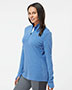 Adidas A555 Women 's 3-Stripes Quarter-Zip Sweater