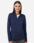 Adidas A709 Women's Textured Stripe Quarter-Zip Pullover