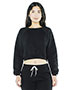 Custom Embroidered American Apparel AF3451W Women Flex Fleece Raglan Cropped Sweatshirt