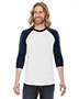 Custom Embroidered American Apparel BB453 PolyCotton Baseball Raglan Tee