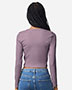 American Apparel BR2107 Women's Baby Rib Long Sleeve Cropped Tee