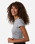 American Apparel BR210 Women's Baby Rib Cropped Tee