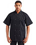 Artisan Collection by Reprime RP664 Unisex 5.8 oz Studded Front Short-Sleeve Chef's Jacket