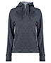 Badger 1051  FitFlex Women's French Terry Hooded Quarter-Zip