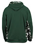 Badger 1464  Digital Camo Colorblock Performance Fleece Hooded Sweatshirt