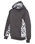 Badger 2464  Youth Digital Camo Colorblock Performance Fleece Hooded Sweatshirt
