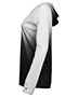 Badger 4208 Women's Ombre Long Sleeve Hooded T-Shirt
