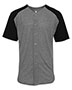 Badger 4950  Triblend Full Button T-Shirt