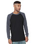 Bayside 8211  Men's Heavyweight Waffle Knit Thermal Raglan