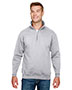 Bayside BA920 Men 9.5 oz. 80/20 Quarter-Zip Pullover Sweatshirt