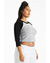 Bella + Canvas 1200  Ladies' Micro Ribbed 3/4 Raglan Baby Tee