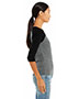 Bella + Canvas B2000 Women Stretch Rib 3/4-Sleeve Contrast Raglan T-Shirt