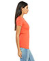 Bella + Canvas B6035 Women Jersey Short-Sleeve Deep V-Neck T-Shirt