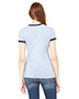 Bella + Canvas B6050 Women Jersey Short-Sleeve Ringer T-Shirt