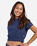 Boxercraft BW2103 Women's French Terry Short Sleeve Cropped Crewneck Sweatshirt