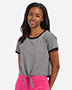 Boxercraft BW2107 Women's Striped Tie Front T-Shirt