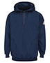 Bulwark SEH8L Men Pullover Hooded Fleece Sweatshirt Quarter-Zip - Long Sizes