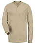 Bulwark SEL2L Men Long Sleeve Tagless Henley Shirt - Long Sizes