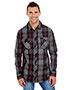 Burnside B8202 Men Long-Sleeve Plaid Pattern Woven