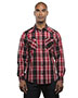 Burnside B8206 Men Long-Sleeve Western Plaid Shirt