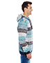 Burnside B8603 Men Printed Stripe Marl Pullover