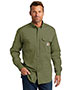 Custom Embroidered Carhartt CT102418 Men 3 oz Force Ridgefield Solid Long Sleeve Shirt