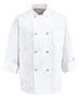 Chef Designs 0403L  Eight Pearl Button Chef Coat Long Sizes