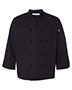 Chef Designs 0427  Black Knot Button Chef Coat
