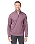 CORE365 CE73  Men's Venture Heathered Stripe Quarter-Zip