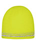 Cornerstone CS804 Unisex  ®  Lined Enhanced Visibility With Reflective Stripes Beanie