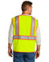 Cornerstone CSV105 Men  ® Ansi 107 Class 2 Surveyor Zippered Two-Tone Vest.
