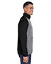 Devon & Jones Classic DG796 Men Newbury Colorblock Melange Fleece Full-Zip