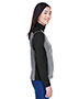 Devon & Jones Classic DG796W Women Newbury Colorblock Melange Fleece Full-Zip