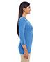 Devon & Jones Classic DP186W Women Perfect Fit Y-Placket Convertible Sleeve Knit Top