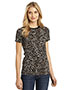 District Made DM104CL Women Perfect Weight Camo Crew Tee