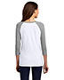 District Made DM136L Women Perfect Tri 3/4-Sleeve Raglan