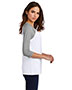 District Made DM136L Women Perfect Tri 3/4-Sleeve Raglan