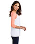 District Made DM136L Women Perfect Tri 3/4-Sleeve Raglan
