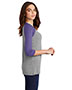 District Made DM136L Women Perfect Tri 3/4-Sleeve Raglan